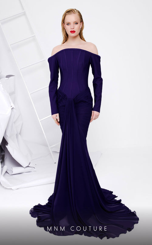 MNM Couture B1112 Elegant Black Evening Dress