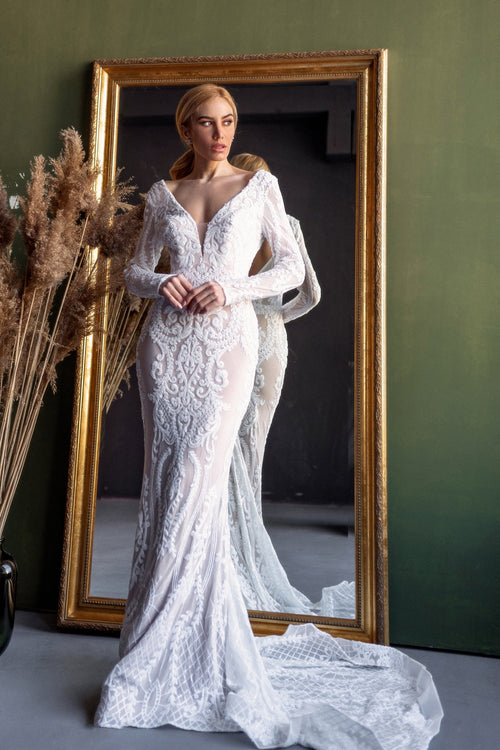 Tina Holly BB021 Wedding Prom Mermaid Evening Sequin Dress
