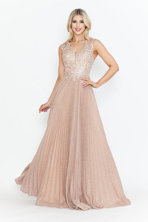 Mother Of The Groom Dress V-Neck 3/4 Sleeve Gown By Lenovia 8341-New Collection