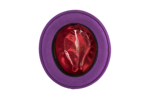 Purple Brooks Trilby 100% Australian Wool Felt Crushable Hat by Ferrecci