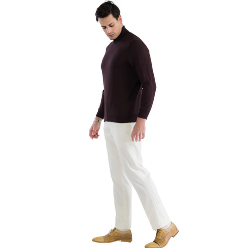 MENS BROWN PULLOVER TURTLENECK SWEATER by USA Men's Outlet