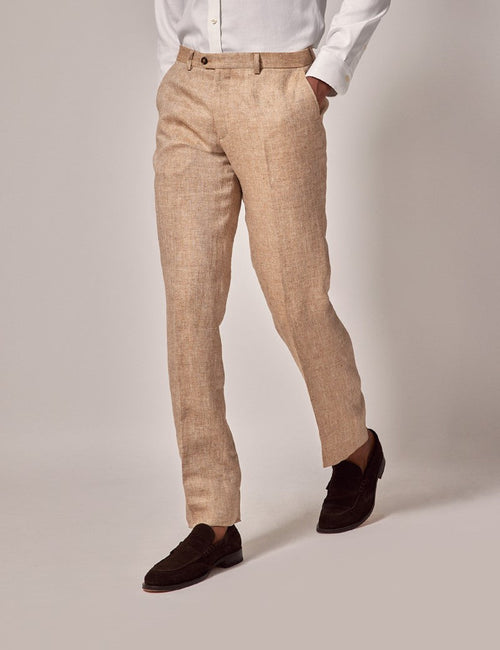 Mens Linen Suit For Beach Wedding - Summer Suit in Beige - Men's Tuxedo USA