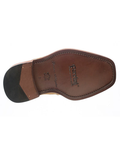 Ferrini Shoes - Mens Alligator Dress Shoe - Ferrini 205 Belly Alligator Plain Toe Shoes Beige by Ferrini USA