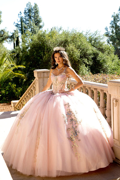 Beaded Off Shoulder Ball Gown by Bella Princess PQ1076