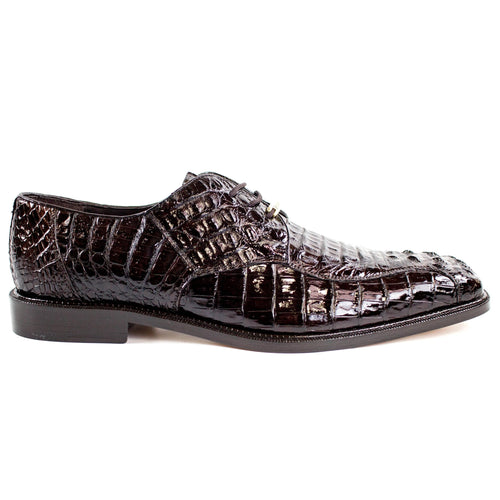 Mens Chapo Caiman Crocodile Hornback Dress Shoe in Grey by Belvedere Shoes