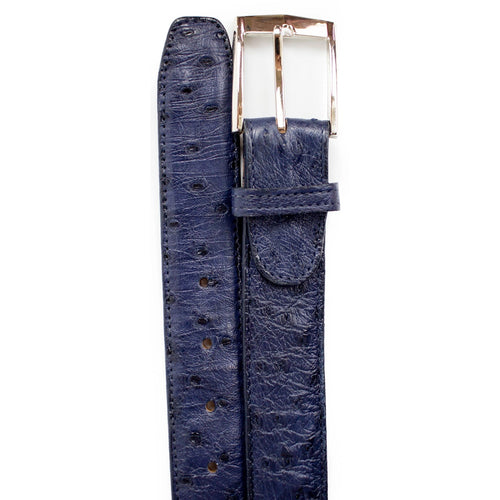 Mens Ostrich Quill Dress Belt in Black by Belvedere Shoes