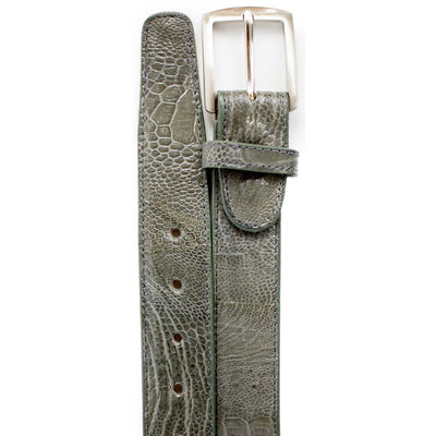 Mens Ostrich Leg Dress Belt in Navy by Belvedere Shoes