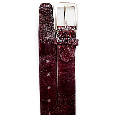 Mens Ostrich Leg Dress Belt in Grey by Belvedere Shoes