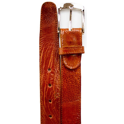 Mens Ostrich Leg Dress Belt in Amber by Belvedere Shoes