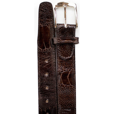 Mens Ostrich Leg Dress Belt in Amber by Belvedere Shoes