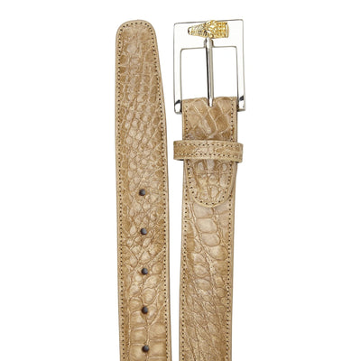 Mens Alligator Dress Belt in Taupe by Belvedere Shoes