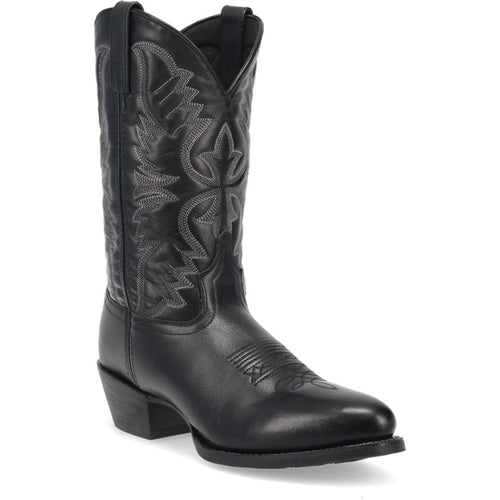 Laredo Birchwood Black Leather Round Toe Boots for Men