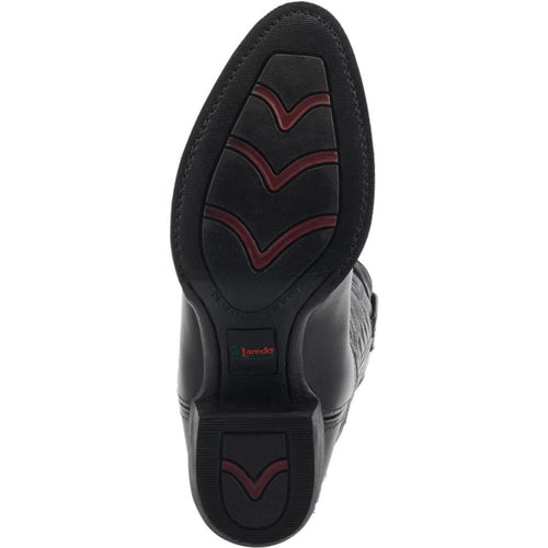 Laredo Birchwood Black Leather Round Toe Boots for Men