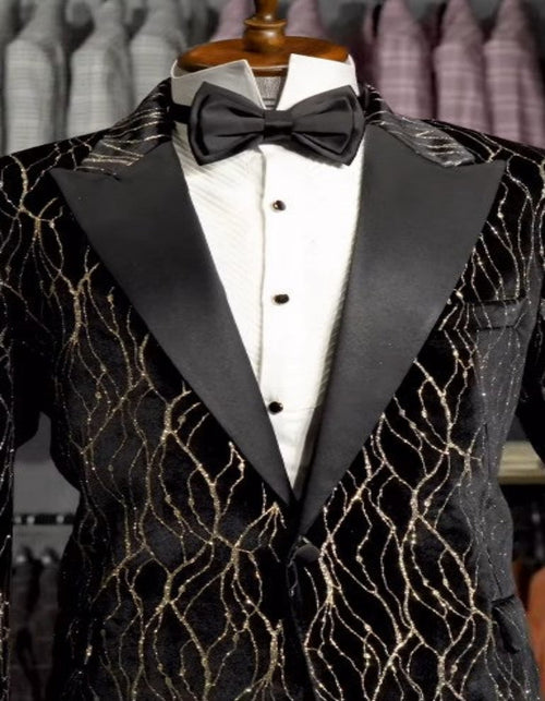 Mardi Gras Tuxedo Dinner Jacket in Green - White - Black - Purple - Red and Gold