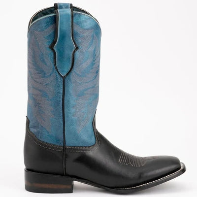 Ferinni Boot - Mens Dress Cowboy Boot -Ferrini Men's Gunner Leather Boots Handcrafted - Black Ferrini USA