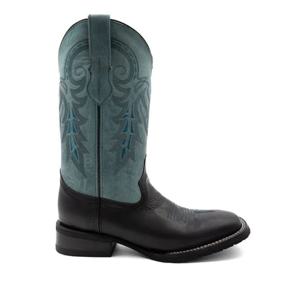 Ferinni Boot - Mens Dress Cowboy Boot - Ferrini Men's Maverick Leather Boots Handcrafted - Black in Black Color - Ferrini USA
