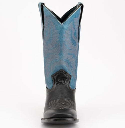 Ferinni Boot - Mens Dress Cowboy Boot -Ferrini Men's Gunner Leather Boots Handcrafted - Black