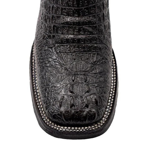 Ferinni Boot - Mens Dress Cowboy Boot - Ferrini Stampede Men's Print Crocodile Boots Handcrafted Black in Black Ferrini USA