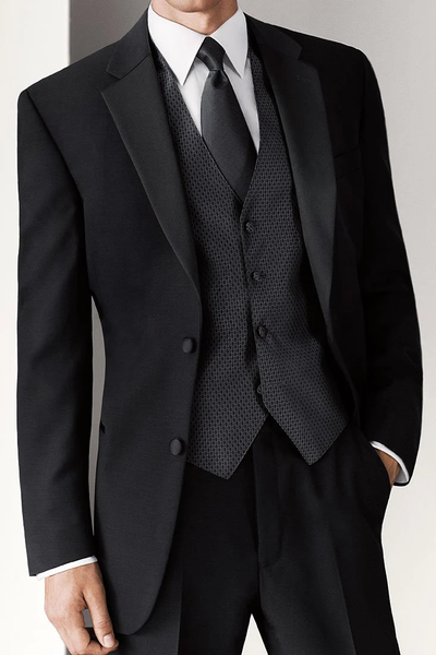 Black 2-Button Notch Tuxedo