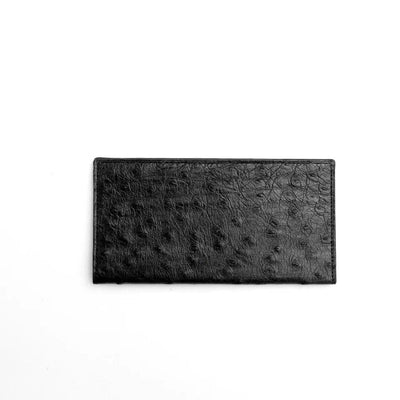 Ferrini Full Quill Ostrich Checkbook Black Ferrini USA