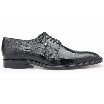Batta Men's Black Genuine Ostrich Oxfords by Belvedere Shoes