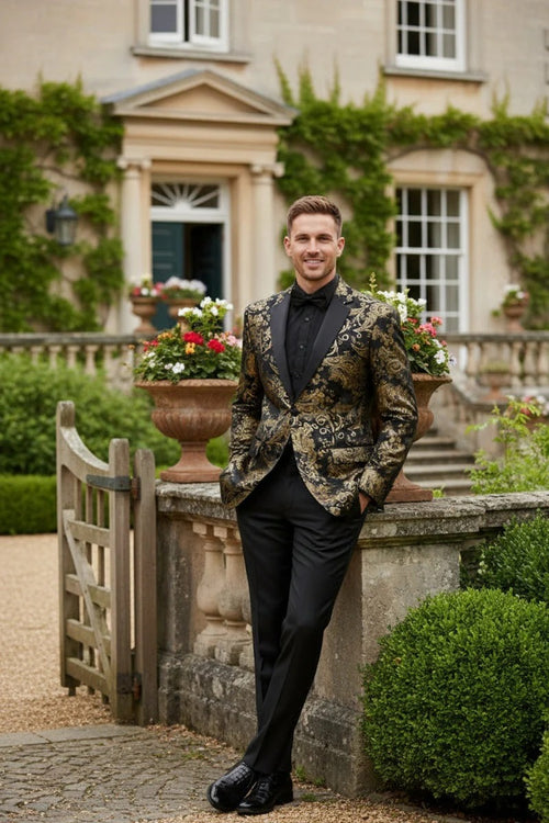 Black & Gold Tuxedo Jacket