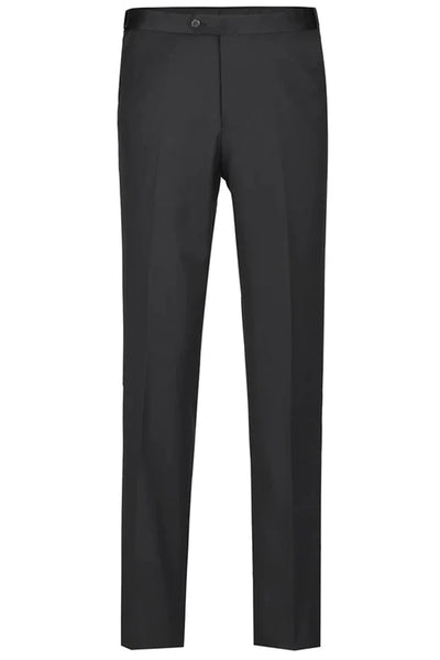 Black Prom Suit - Mens Traditional One Button Classic Fit Peak Black Tuxedo
