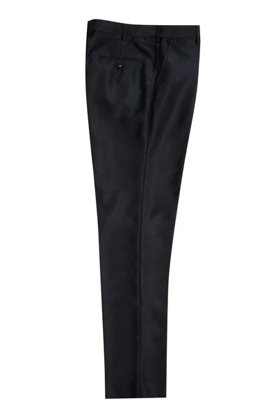 Black Prom Suit - Men's Stacy Adams Vested One Button Peak Lapel Black Tuxedo