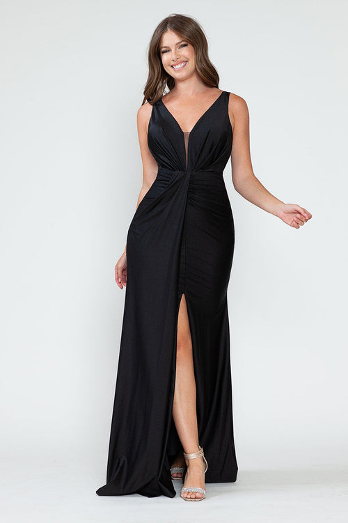 Bridesmaid Dress V-Neck Empire Bodice Ruched Prom Gown By Lenovia 5319-New Collection