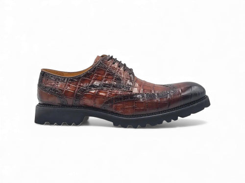 Blucher Style Alligator Embossed Oxford