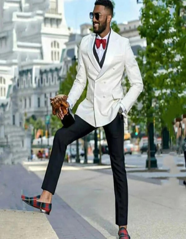 ivory wedding dress white tux shirt Ivory Classic Shawl Tuxedo