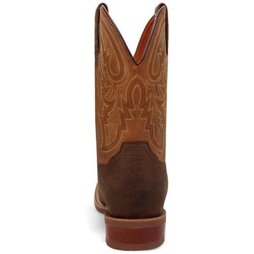 Dan Post Men's Bridgestone Chocolate & Tan Square Toe Western Boots by Dan Post Boots
