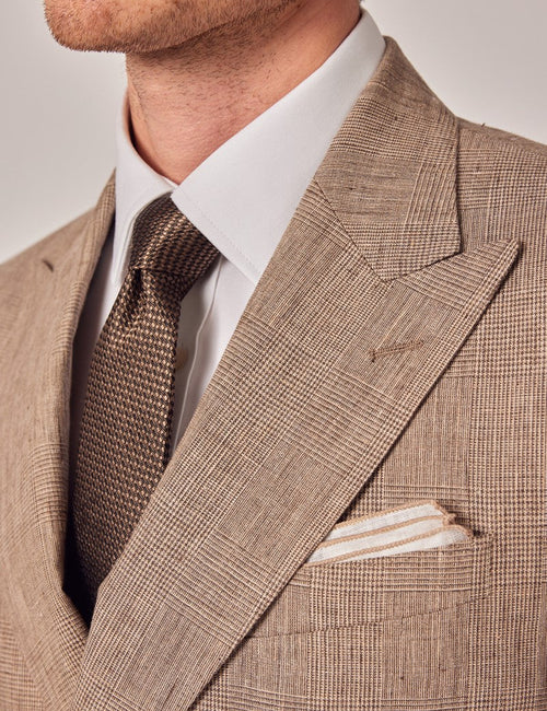 Mens Linen Suit For Beach Wedding - Summer Suit in Brown - Men's Tuxedo USA
