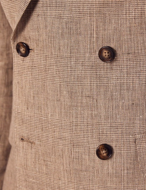 Mens Linen Suit For Beach Wedding - Summer Suit in Brown - Men's Tuxedo USA