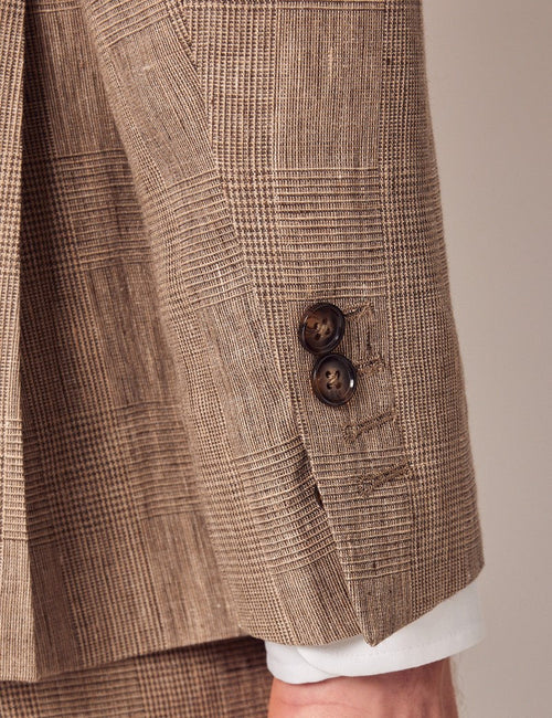 Mens Linen Suit For Beach Wedding - Summer Suit in Brown - Men's Tuxedo USA