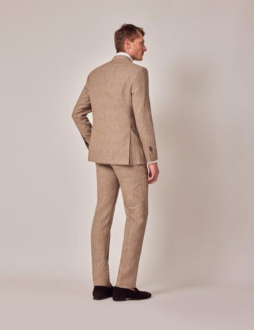 Mens Linen Suit For Beach Wedding - Summer Suit in Brown - Men's Tuxedo USA