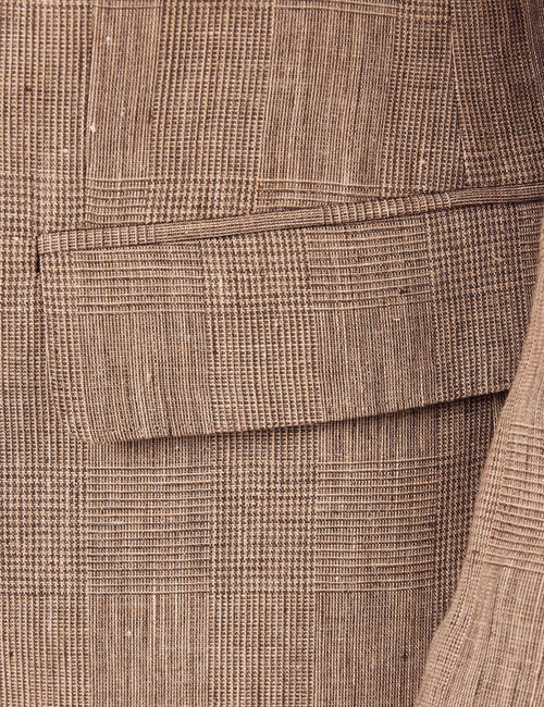 Mens Linen Suit For Beach Wedding - Summer Suit in Brown - Men's Tuxedo USA