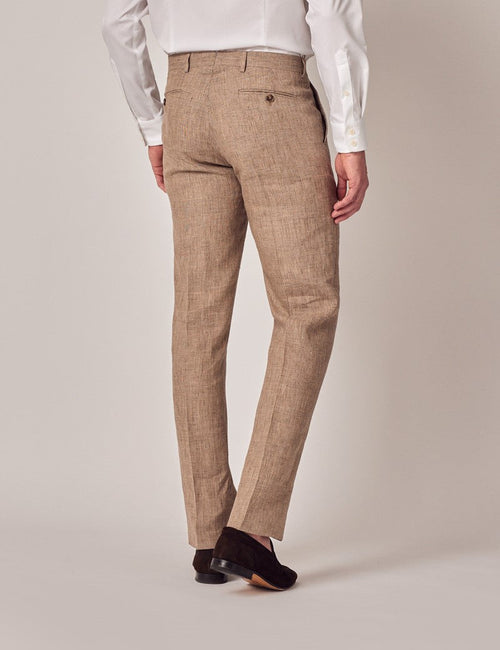 Mens Linen Suit For Beach Wedding - Summer Suit in Brown - Men's Tuxedo USA