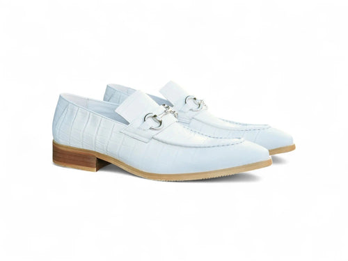 Buckle Loafer w Gator Embossed Leather