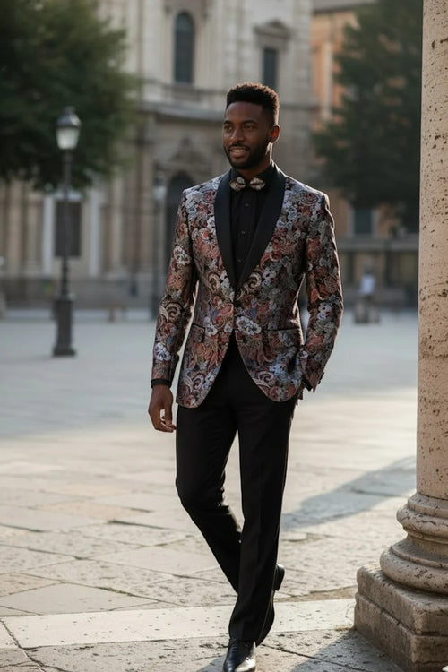 Burgundy Tuxedo Jacket