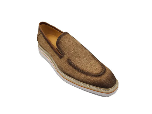 Burnished Linen Loafer
