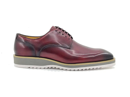 Carrucci Burnished Leather Derby Lace-Up Shoe