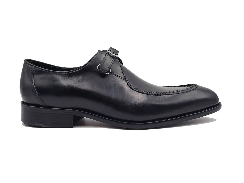 Carrucci Burnished Moc Toe Single Monk Loafer