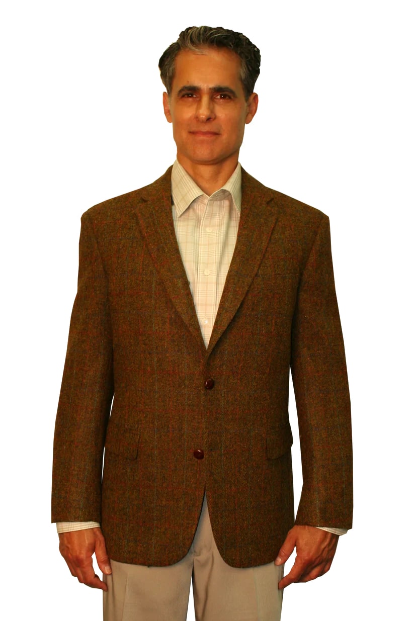 Mens Dress Blazer – 2-Button Style with Center Vent and Flap Pockets