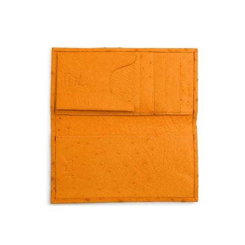 Ferrini Full Quill Ostrich Checkbook Buttercup Ferrini USA