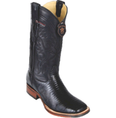 Menβs Los Altos Teju Lizard Boots Wide Square Toe (Rubber Sole)