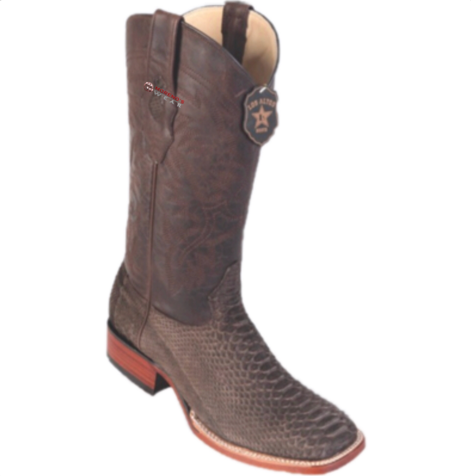 Men's Los Altos Python Boots Wide Square Toe