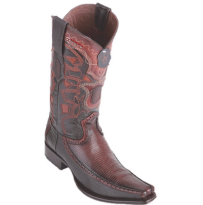 Menβs Los Altos Ring Lizard & Deer Boots European Square Toe