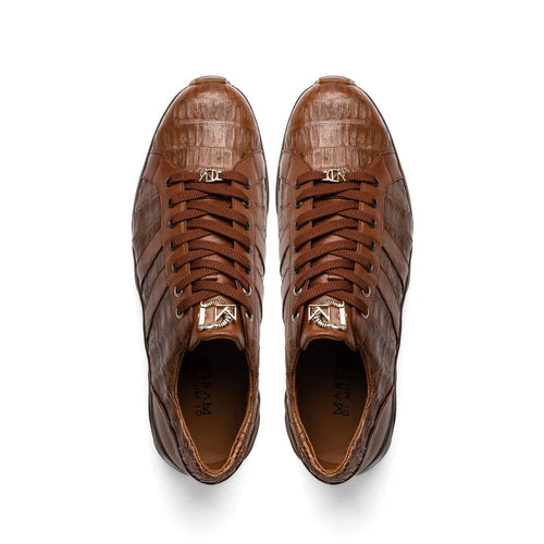 Marco Di Milano Nino Men's Shoes Bay Apache Sleek Genuine Caiman Crocodile Fashion Sneaker