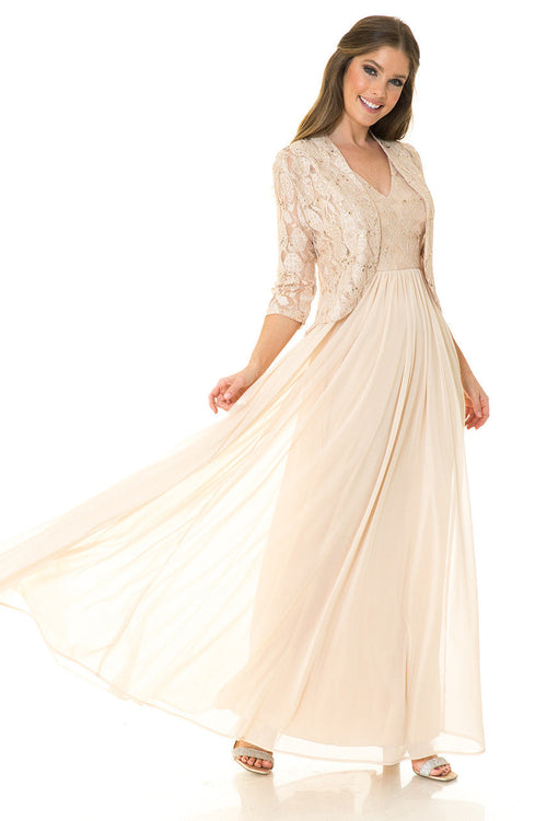 Red Carpet Dress V-Neck A-Line Sequin Formal Gown By Lenovia 5237